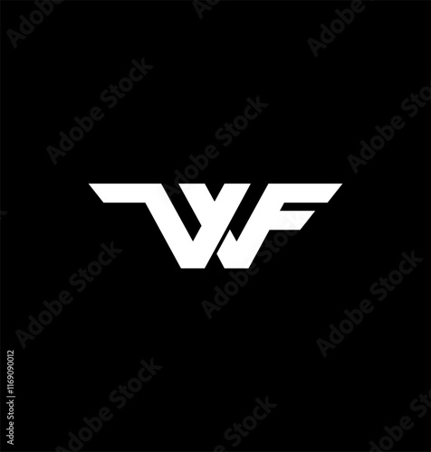 Vector graphic of illustration of WF alphabet letters or FW monogram logo initials. This vector is perfect for company logos, t-shirt designs, wedding name designs, wallpaper, decoration, branding