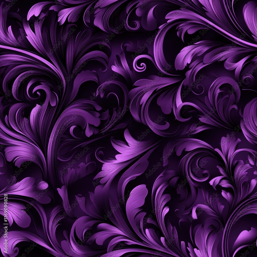 Elegant Purple Filigree Baroque Pattern Background Elegant Purple Filigree Baroque Pattern Background