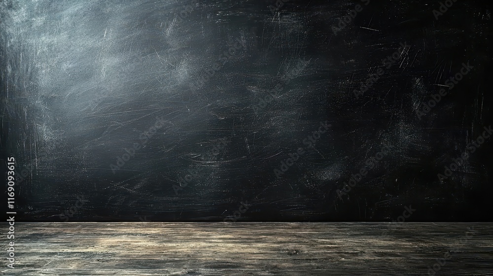 Blackboard background with a clean wooden surface for writing or teaching purposes Blackboard background with a clean wooden surface for writing or teaching purposes