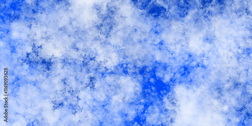 Light blue white vector layout with cloudscape. The summer heaven is colorful clearing day Good weather and beautiful nature. Sky aquarelle painted paper textured canvas for vintage design.	