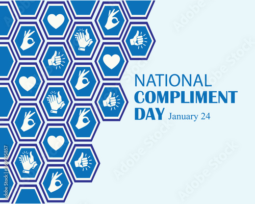 National compliment Day, January 24. Social Media Post, poster, card, banner, background Vector Design Template.