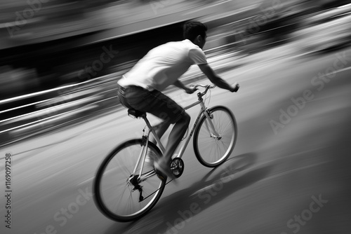 a man riding bike