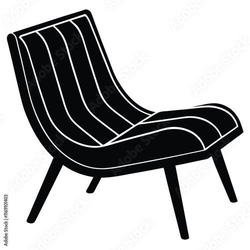 Illustration of a chair vector file. easy chair or lazy chair