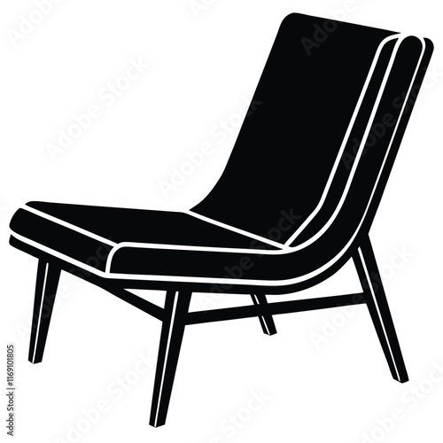 Illustration of a chair vector file. easy chair or lazy chair