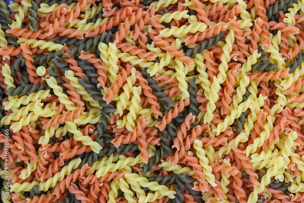 the Fusilli pasta for the background. the Fusilli pasta for the background.