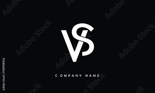 VS, SV, V, S Abstract Letters Logo Monogram