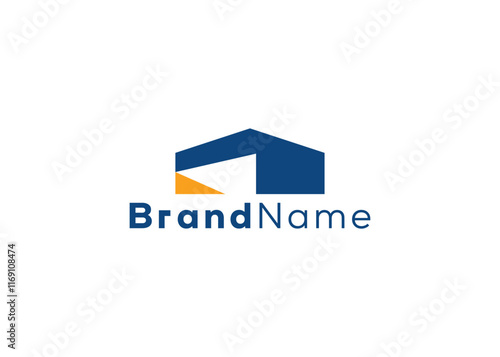 Minimalist abstract storage logo template 