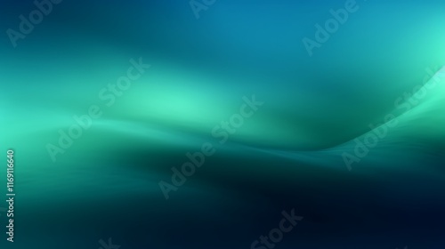 Abstract Teal Green Gradient Wave Background