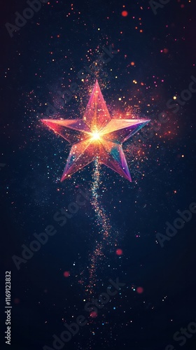 Wallpaper Mural Vibrant Cosmic Explosion of Radiant Star Illuminating the Mystical Night Sky with Shimmering Celestial Energies  Captivating Abstract Representation of Astronomical Phenomena Torontodigital.ca