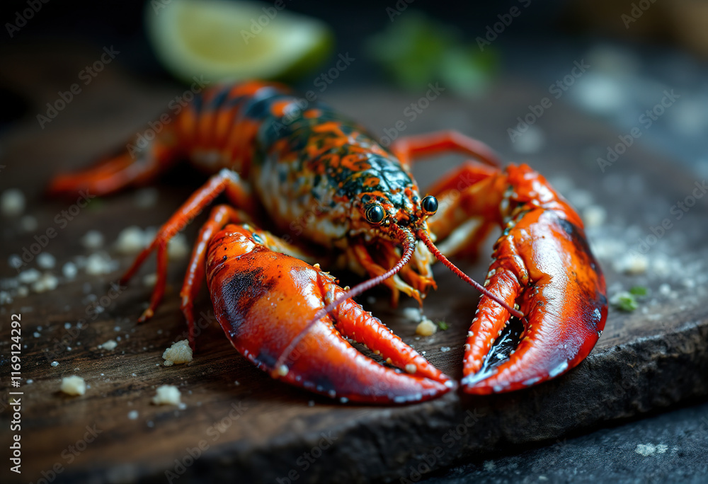 Raw langust or Tiny Lobster ready for cooking Raw langust or Tiny Lobster ready for cooking