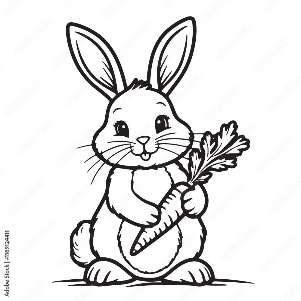 Rabbit Eating Carrot Clip Art Black on a Transparent Background
Rabbit Eating Carrot Clip Art Black on a Transparent Background