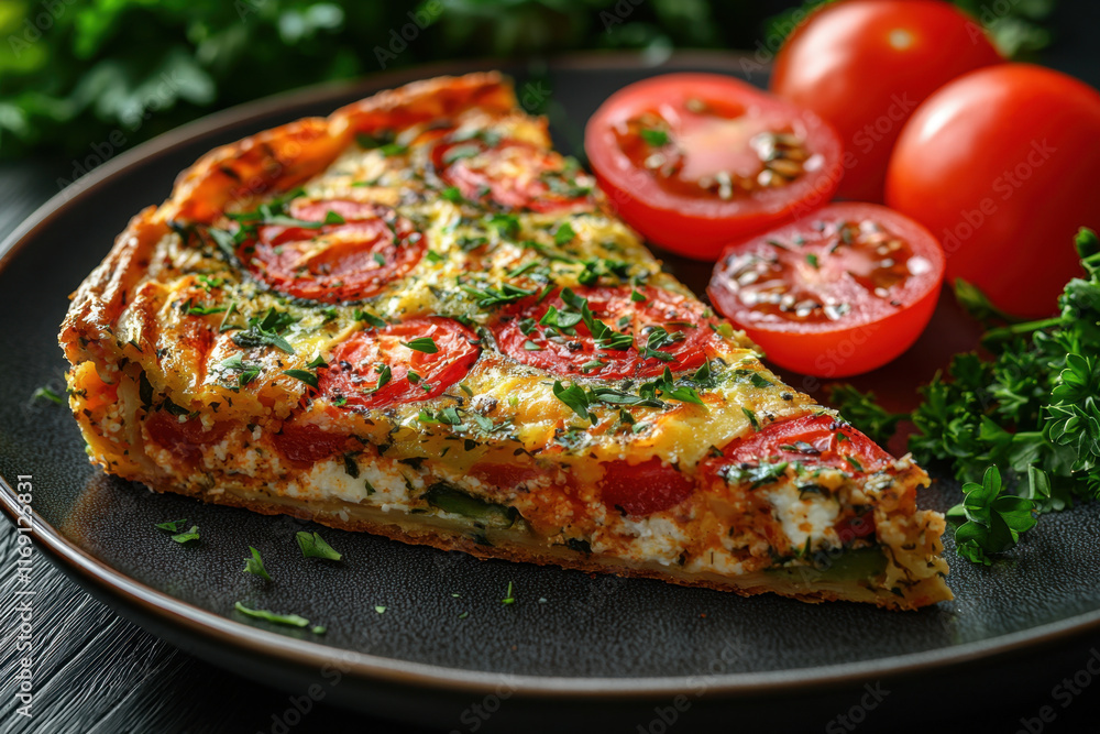 Spring vegetable frittata with fresh herbs and goat cheese. Spring vegetable frittata with fresh herbs and goat cheese.