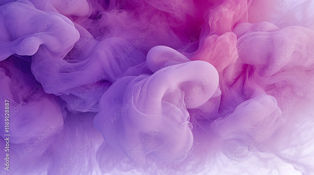 Abstract Purple Ink Swirls in Water Abstract Purple Ink Swirls in Water
