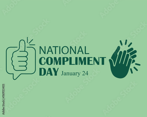 National compliment Day, January 24. Social Media Post, poster, card, banner, background Vector Design Template.