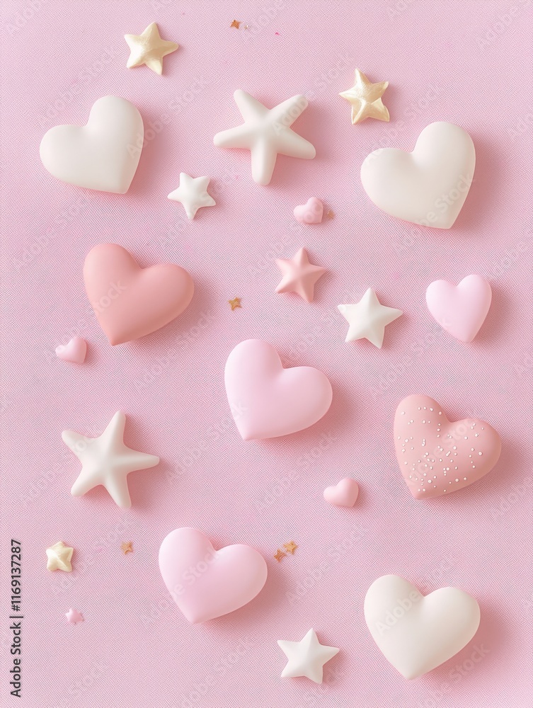 valentine background with pink chocolate praline hearts valentine background with pink chocolate praline hearts