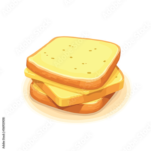 Cheese dices and slices vector illustration