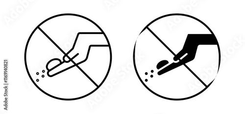 Do not feed the animals sign vector in black and red colors