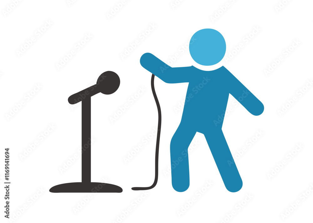 3d man with microphone 3d man with microphone
