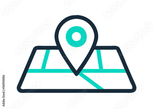 map pointer with pin icon