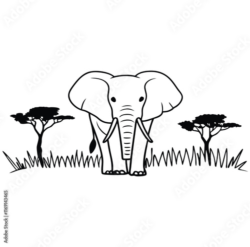 elephant and tree