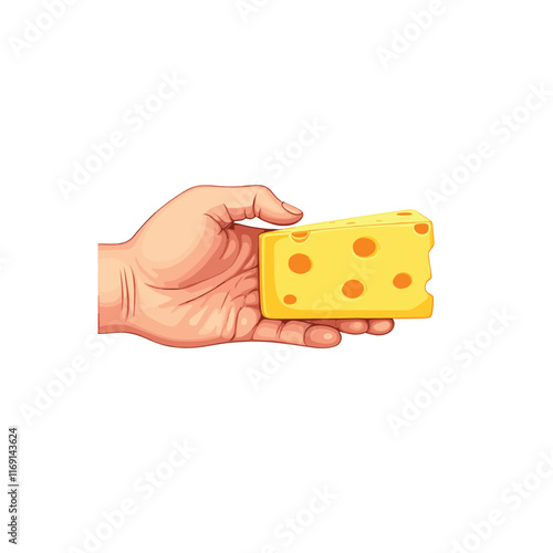 Cheese dices and slices vector illustration