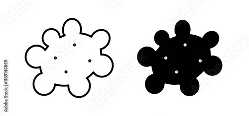 Pigment icons in black and white colors