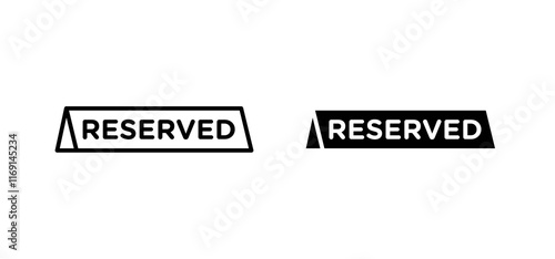 Reserved icons in black and white colors