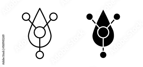 Retinol icons in black and white colors