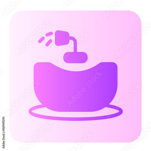 Bathtub gradient icon