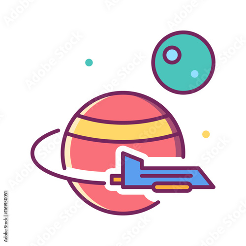 space colored icons