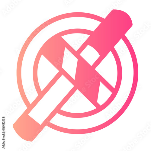 No Smoking gradient icon