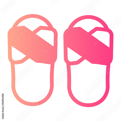 Slippers gradient icon