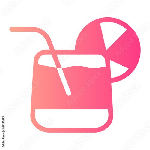 cocktail drink gradient icon
