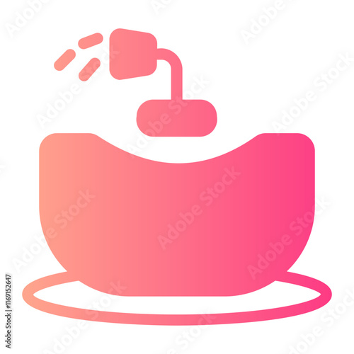 Bathtub gradient icon