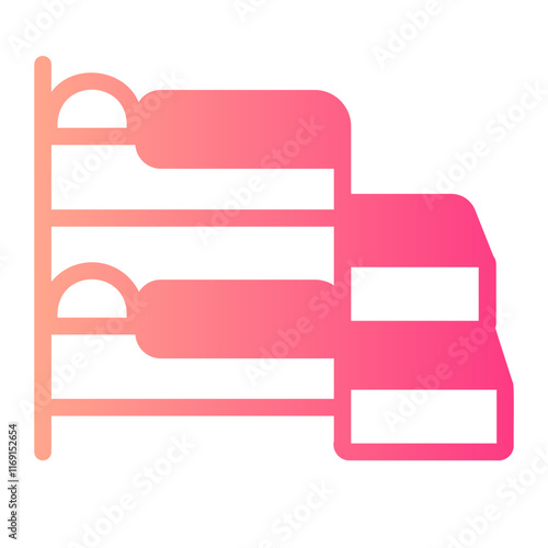 Bunk Bed  gradient icon