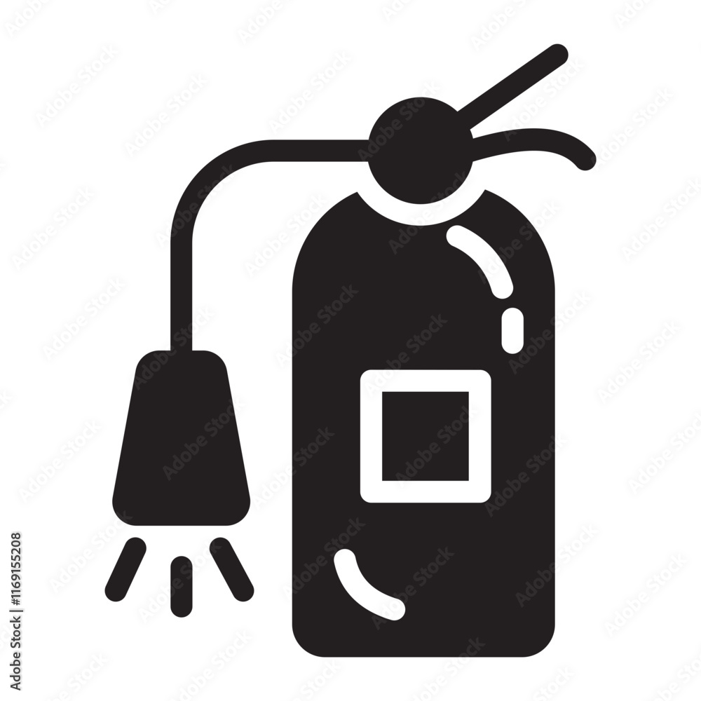 Obraz premium fire extinguisher glyph icon