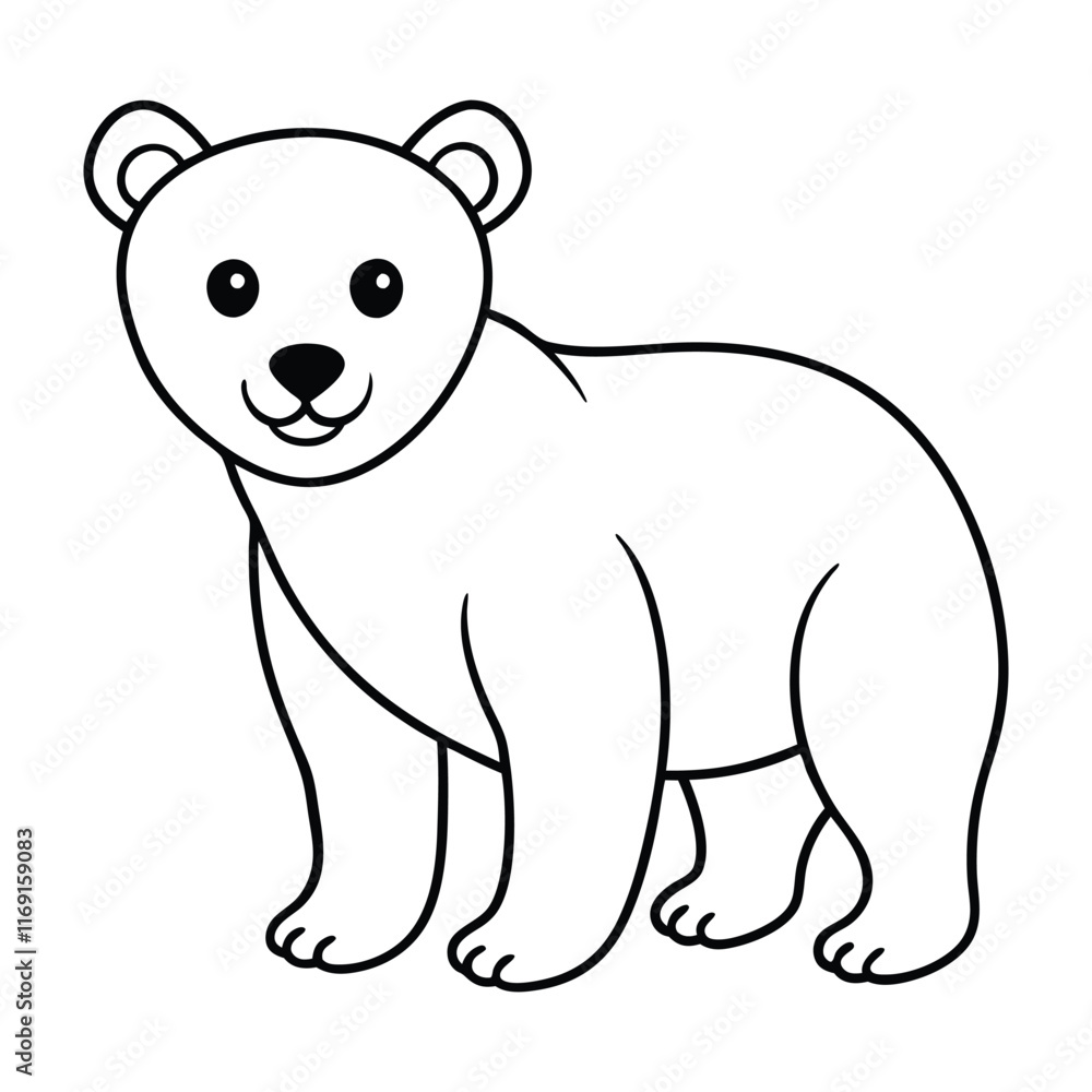 Naklejka premium illustration of a cute bear