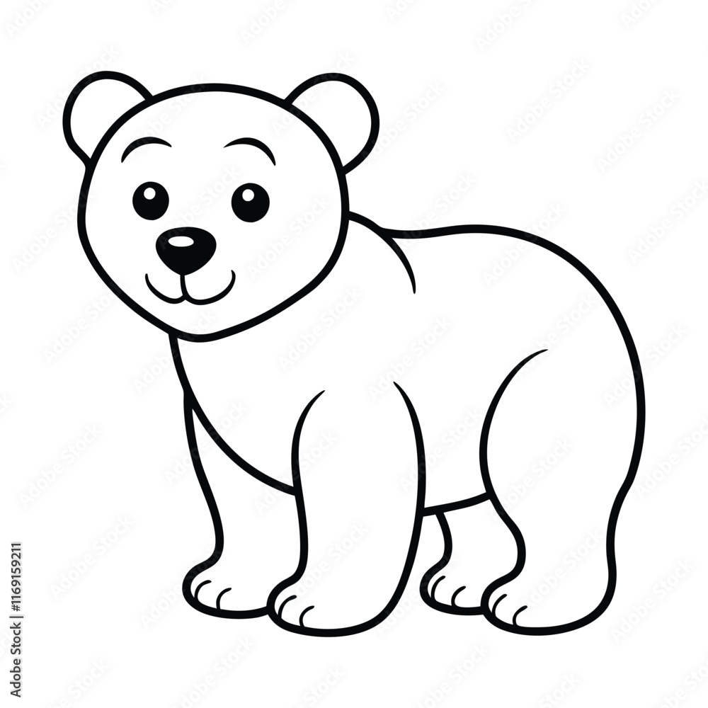 Naklejka premium illustration of a cute bear