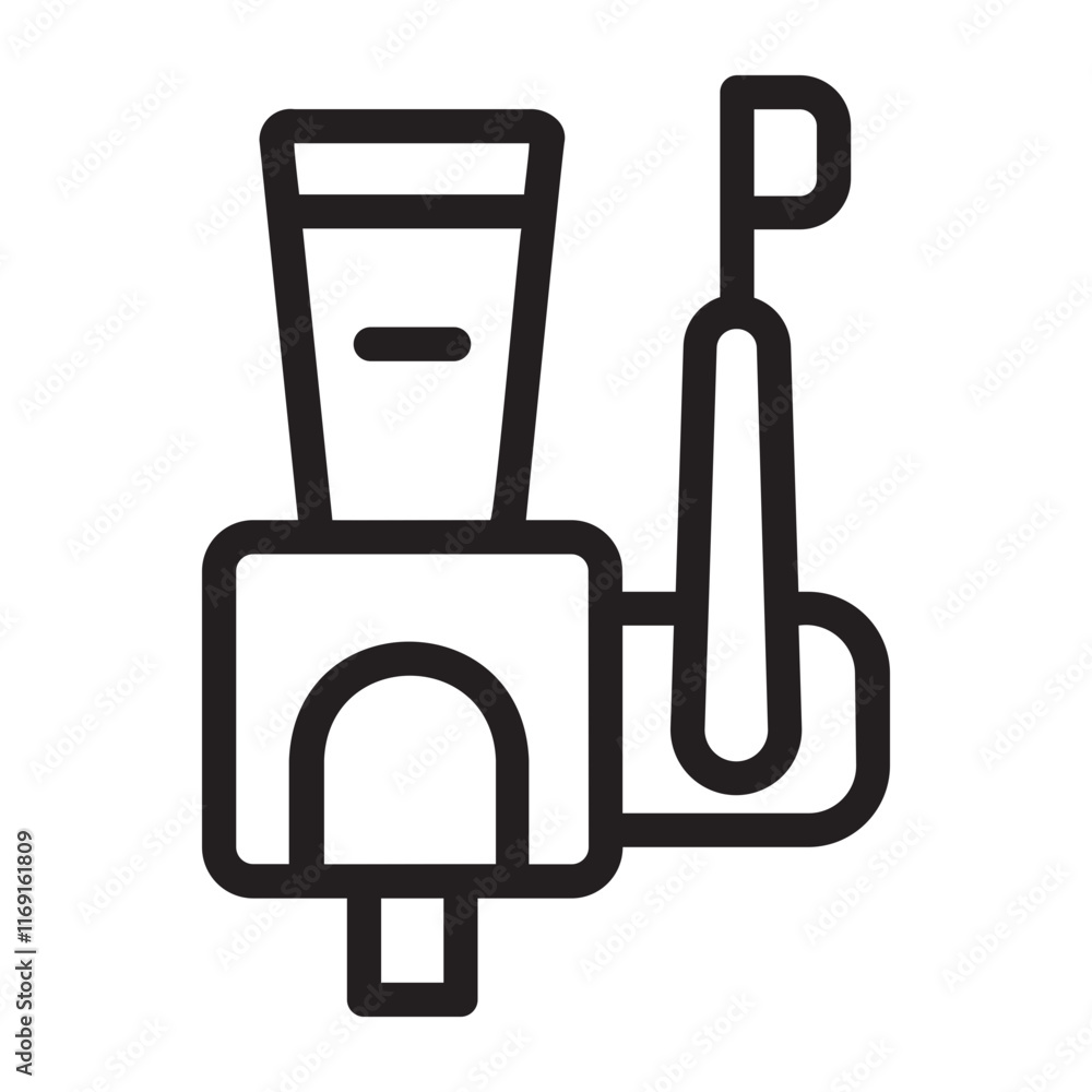 Toothbrush line icon Toothbrush line icon