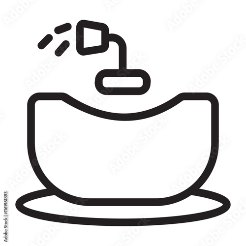 Bathtub line icon