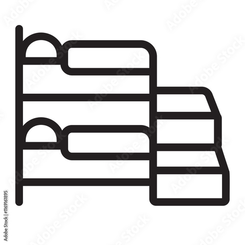 Bunk Bed  line icon