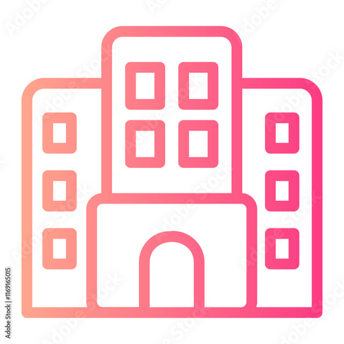 hotel gradient icon