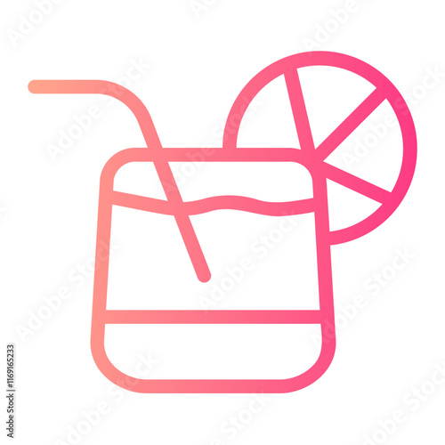 cocktail drink gradient icon