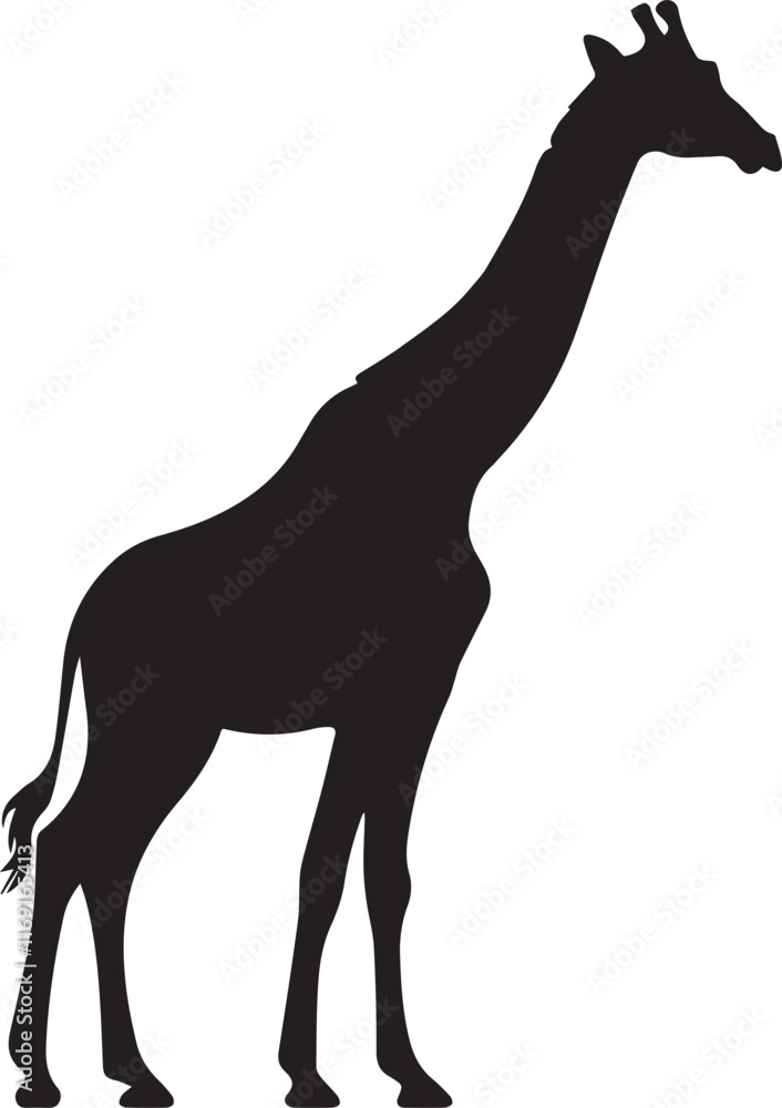 Fototapeta premium Giraffe Silhouette Vector for Unique Art Projects