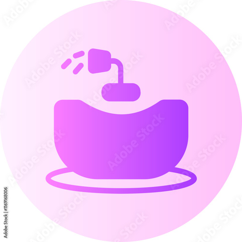 Bathtub gradient icon