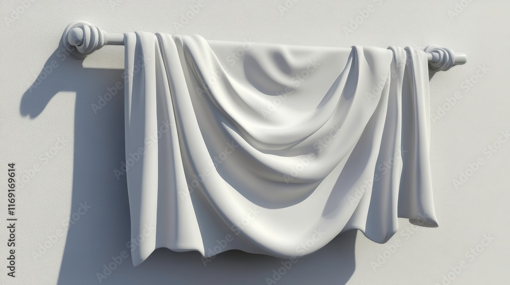 Artistic drapery sculpture display modern gallery digital artwork minimalist environment front view aesthetic concept Artistic drapery sculpture display modern gallery digital artwork minimalist environment front view aesthetic concept