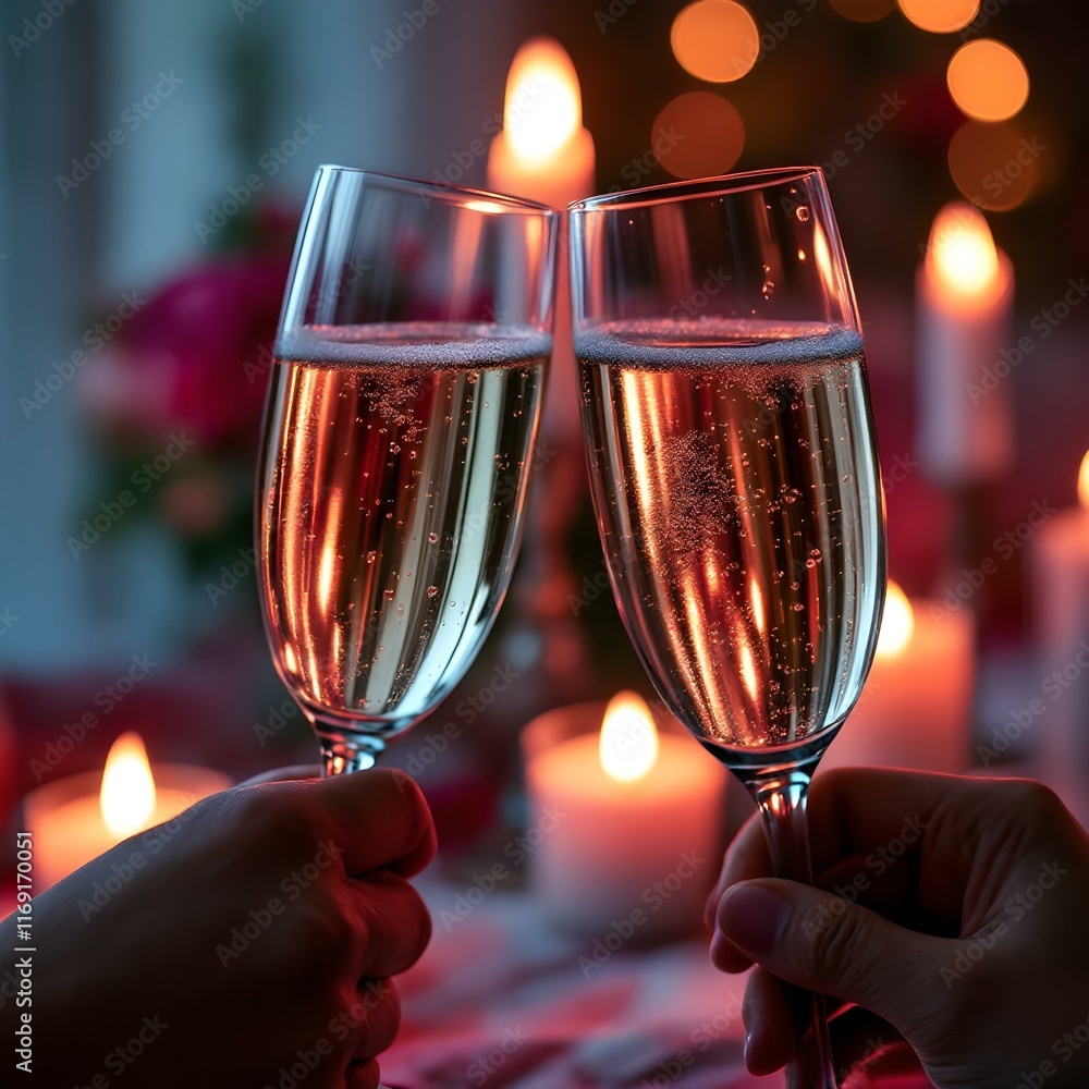two glasses of champagne