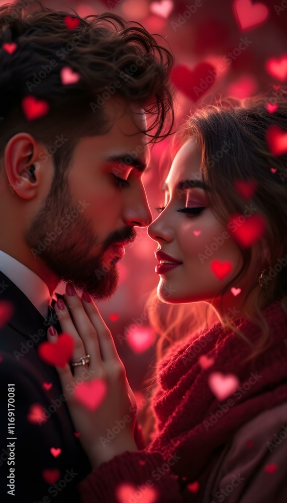 couple kissing