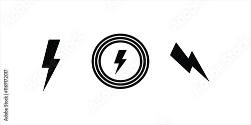 Electric icon vector illustration on white background. flash icon set vector
