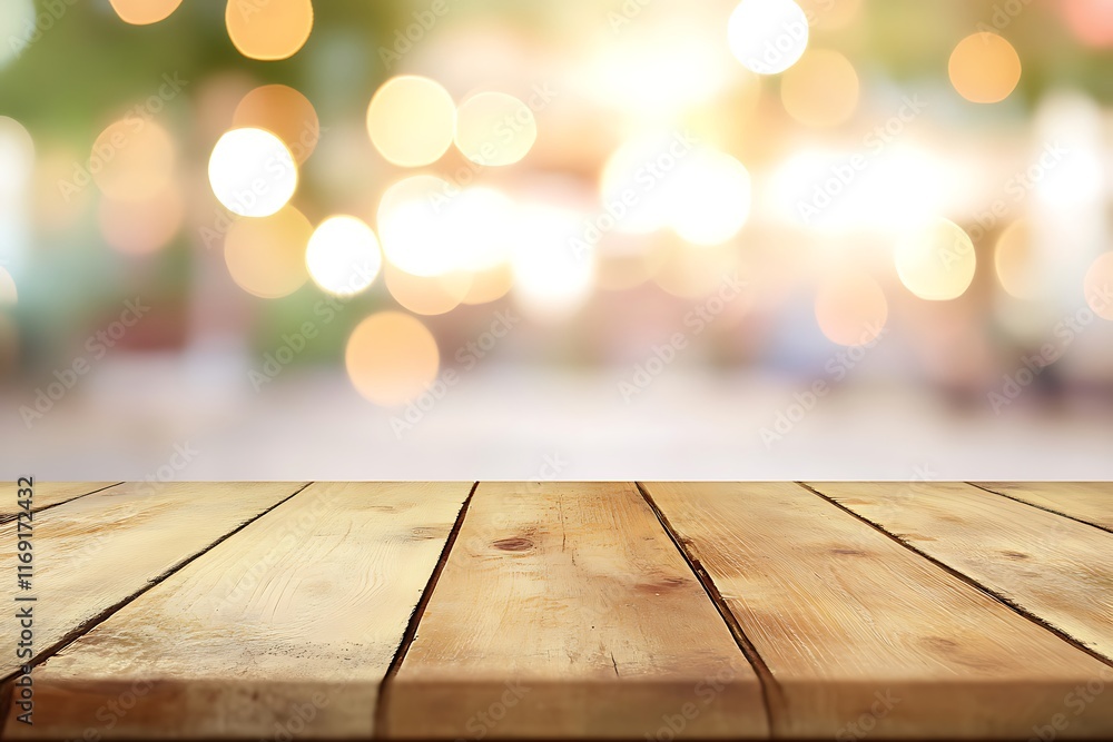 white The empty wooden table top with blur background white The empty wooden table top with blur background